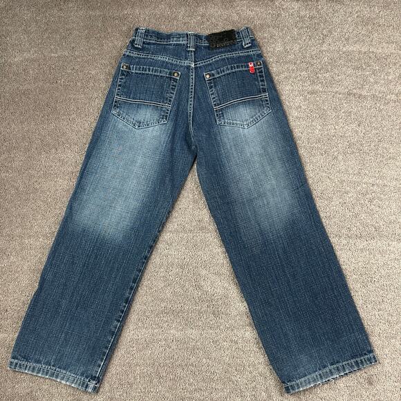 Dark Wash SouthPole Wide Leg Denim Jeans Size 10 South Pole Child 3180 - Picture 4 of 9